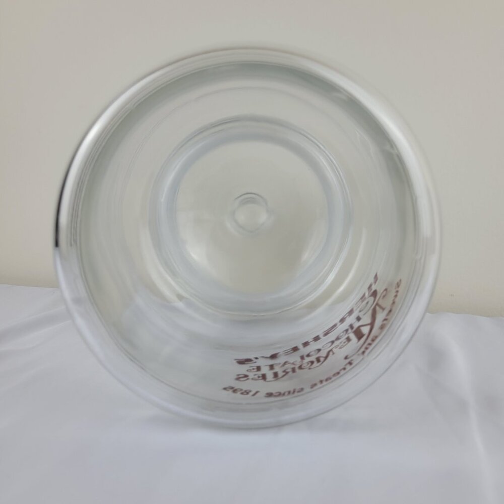 Vintage Hershey’s Chocolate Memories Sweets Treats 1895 Glass cookie jar Lid 90s - Picture 13 of 16